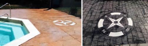 Réalisation plage de piscine béton imprimé Vaucluse